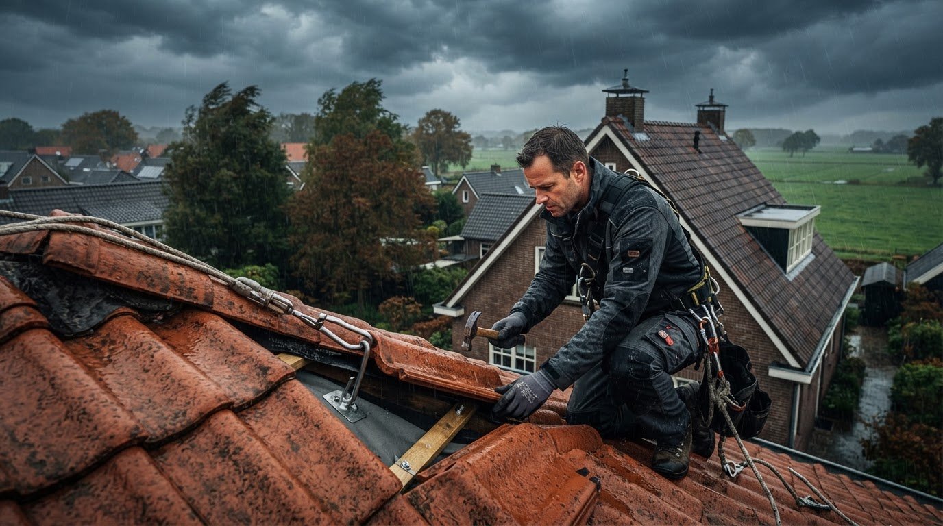 Dakpannen vastzetten stormvast: zo bescherm je jouw woning tegen stormschade