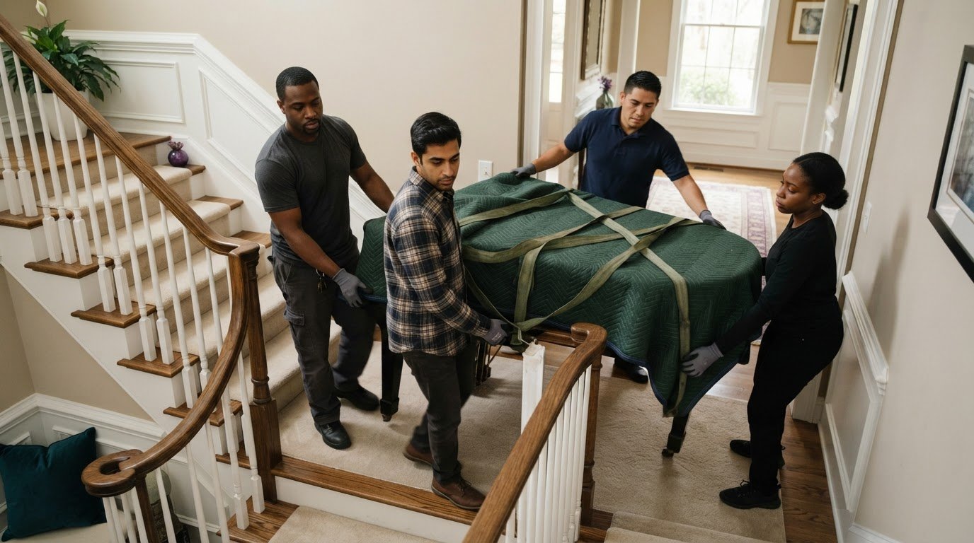 Dedicated Piano Movers or General Movers for McLean Stair Moves