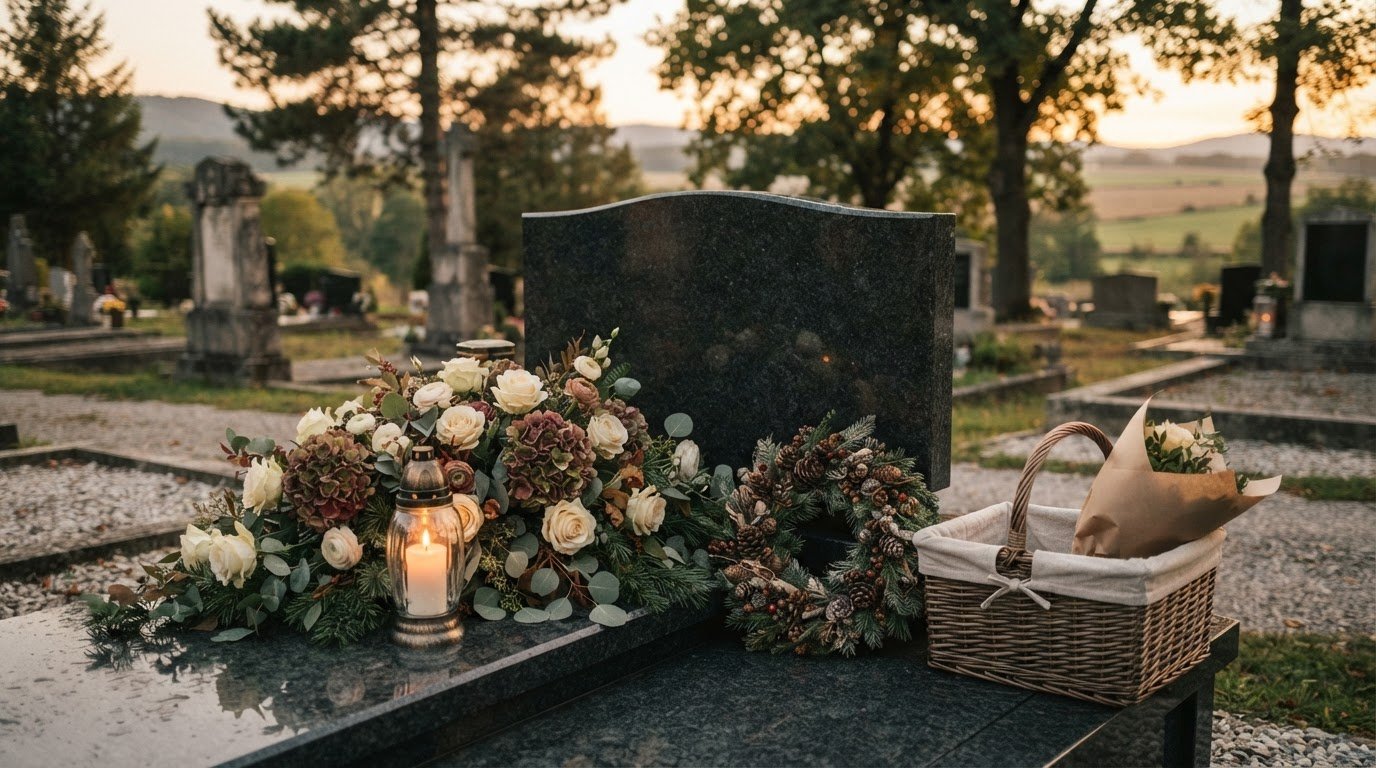 Dovoz kvetov na cintorín: dôstojná spomienka bez zbytočných starostí