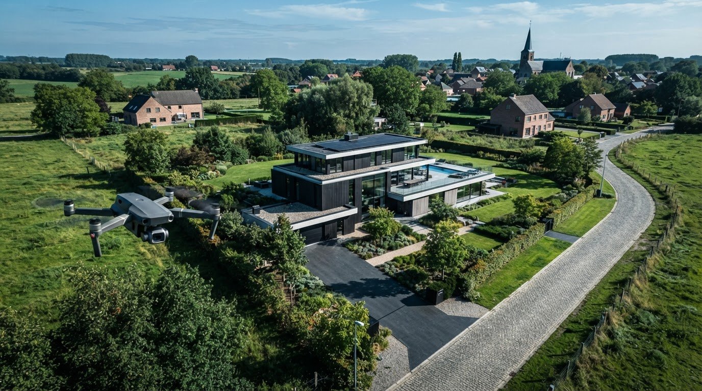 Dronefotografie voor vastgoed: zo kies je beelden die je pand laten spreken