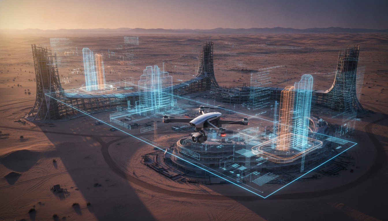 Drones in Construction Saudi Arabia: How to Implement Aerial Intelligence for Giga-Projects