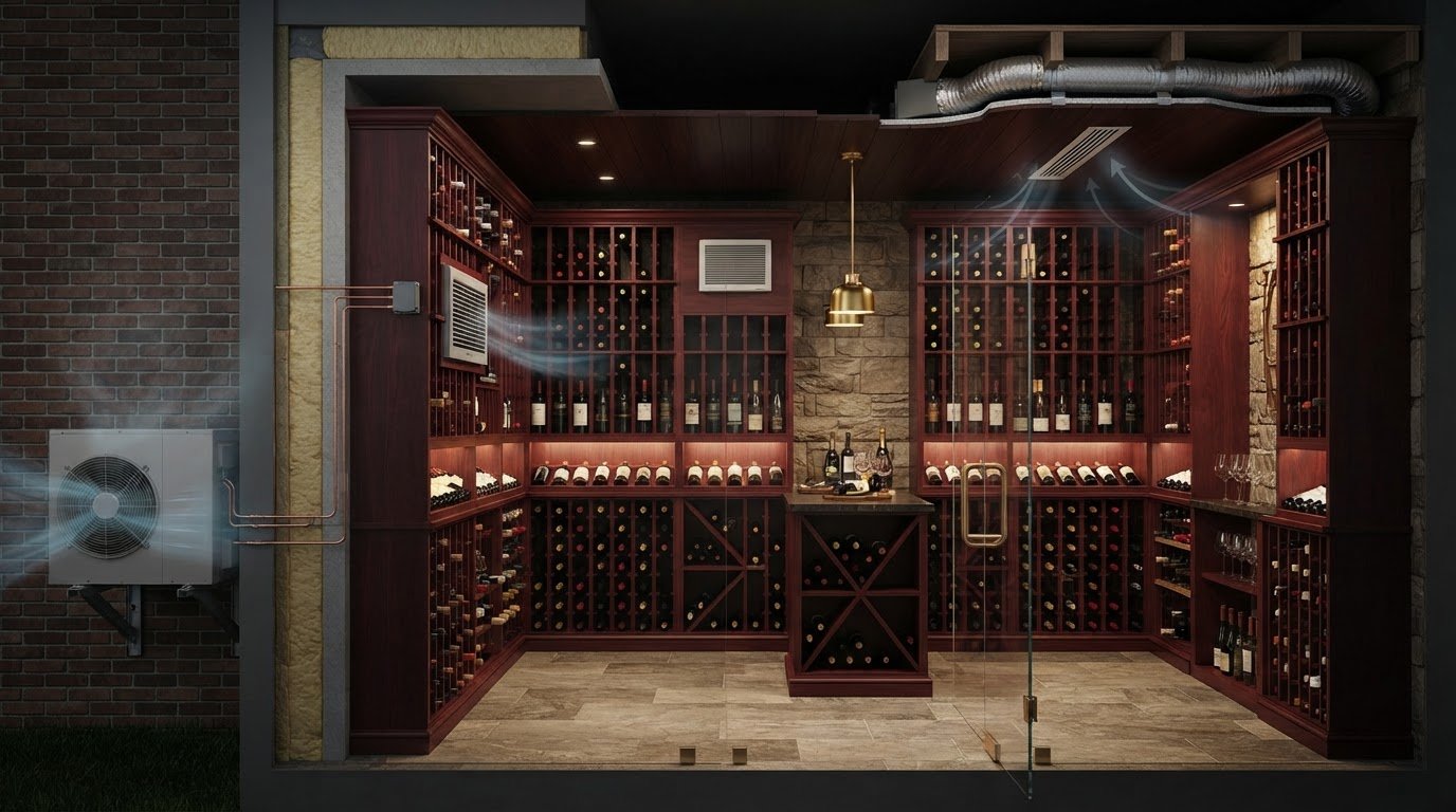 Ducted vs Ductless Wine Cooling: Which System Fits Your Cellar