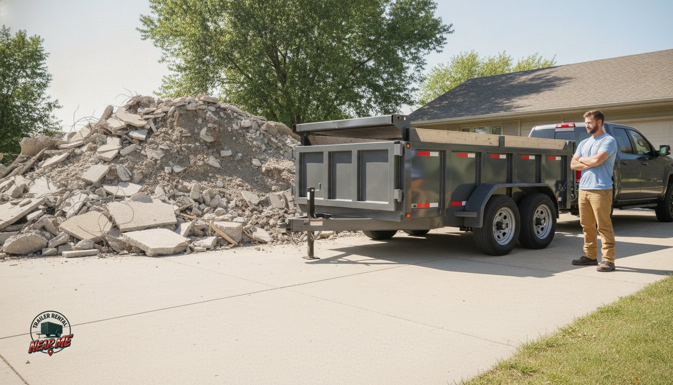 Dump Trailer Rental for Concrete Removal: What Omaha Renters Need to Know