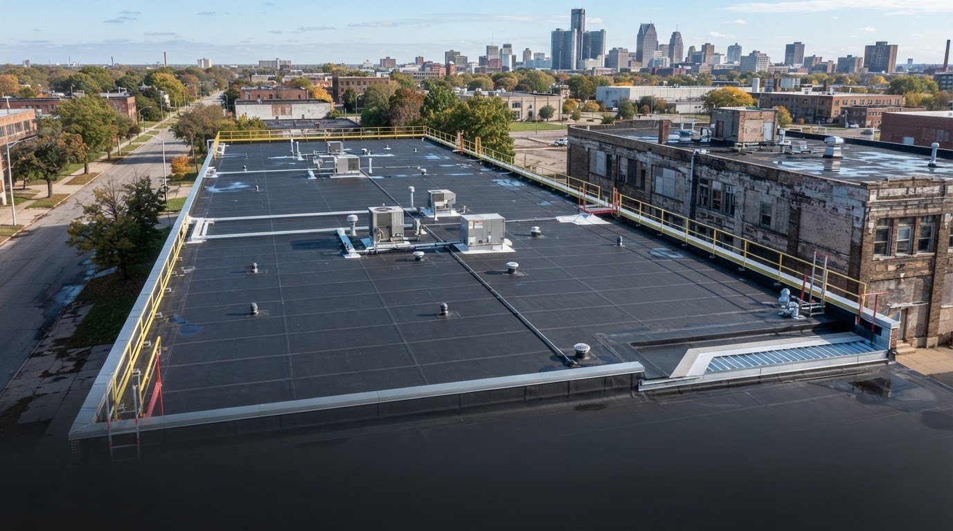 EPDM Flat Roofing: Benefits, Trade-Offs, and Michigan Considerations