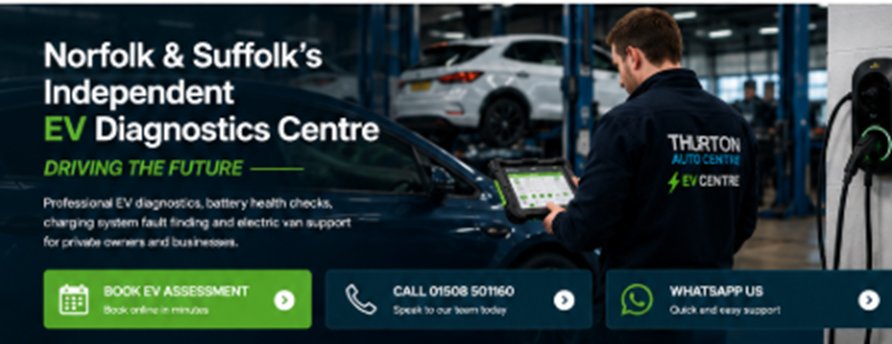 Electric vehicle repair in Norwich: faults, quotes and booking