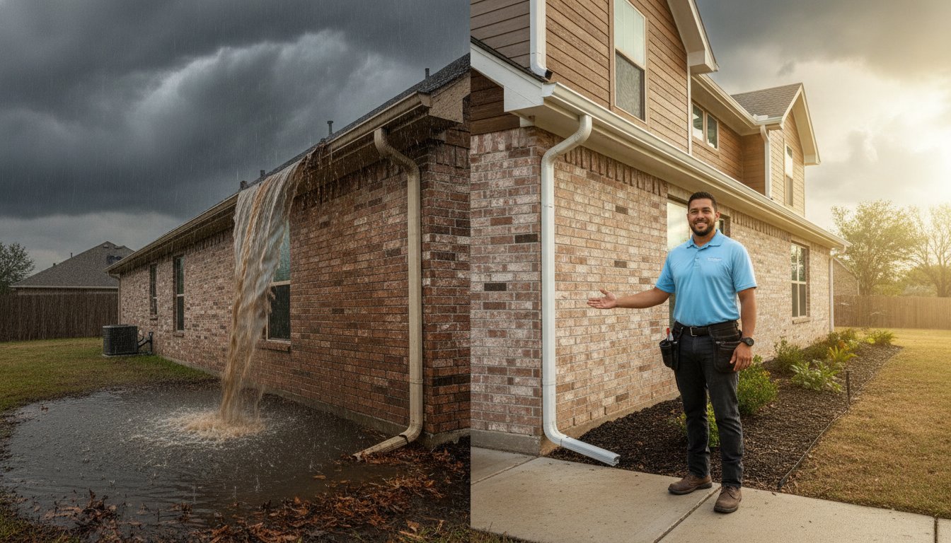 Expert Gutter Maintenance in Weatherford, TX: Protecting Your Home’s Foundation