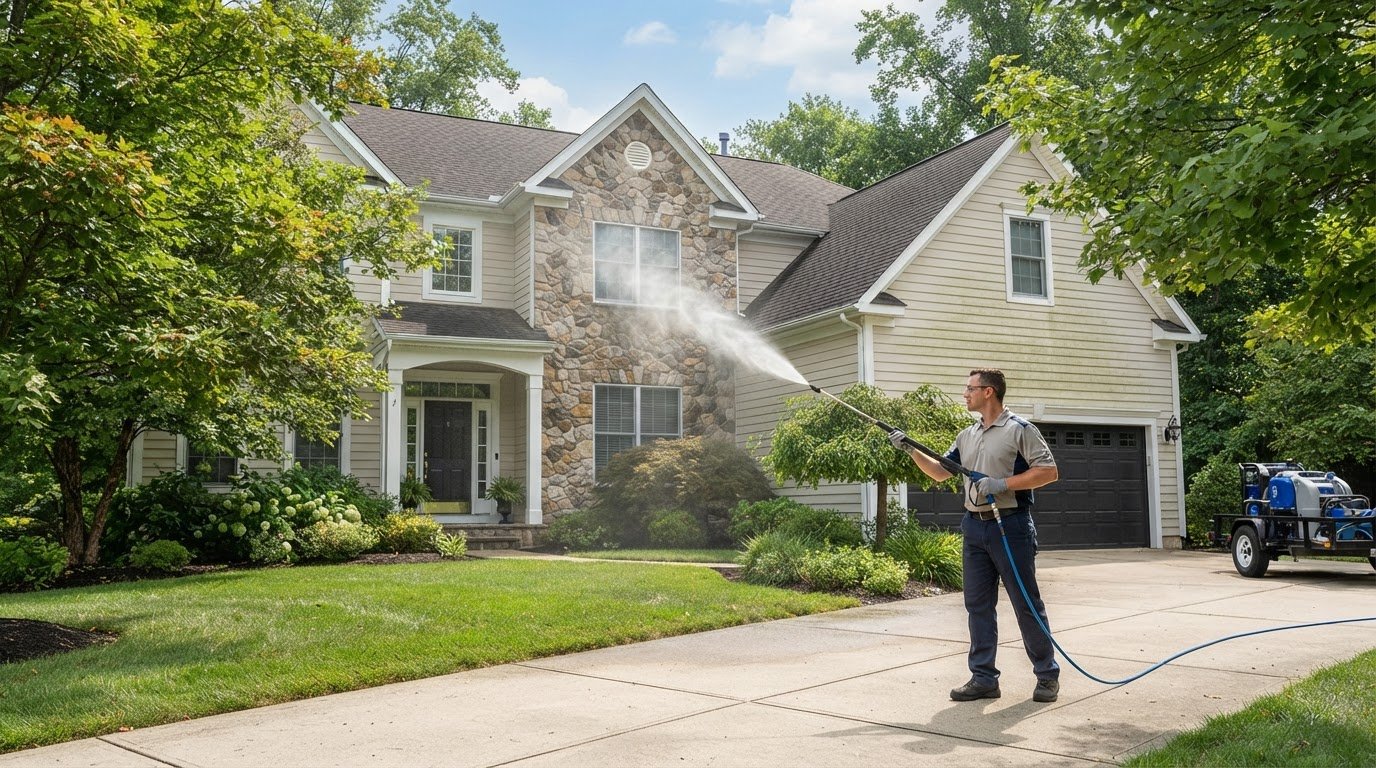 Exterior House Washing in Newtown Square for Siding