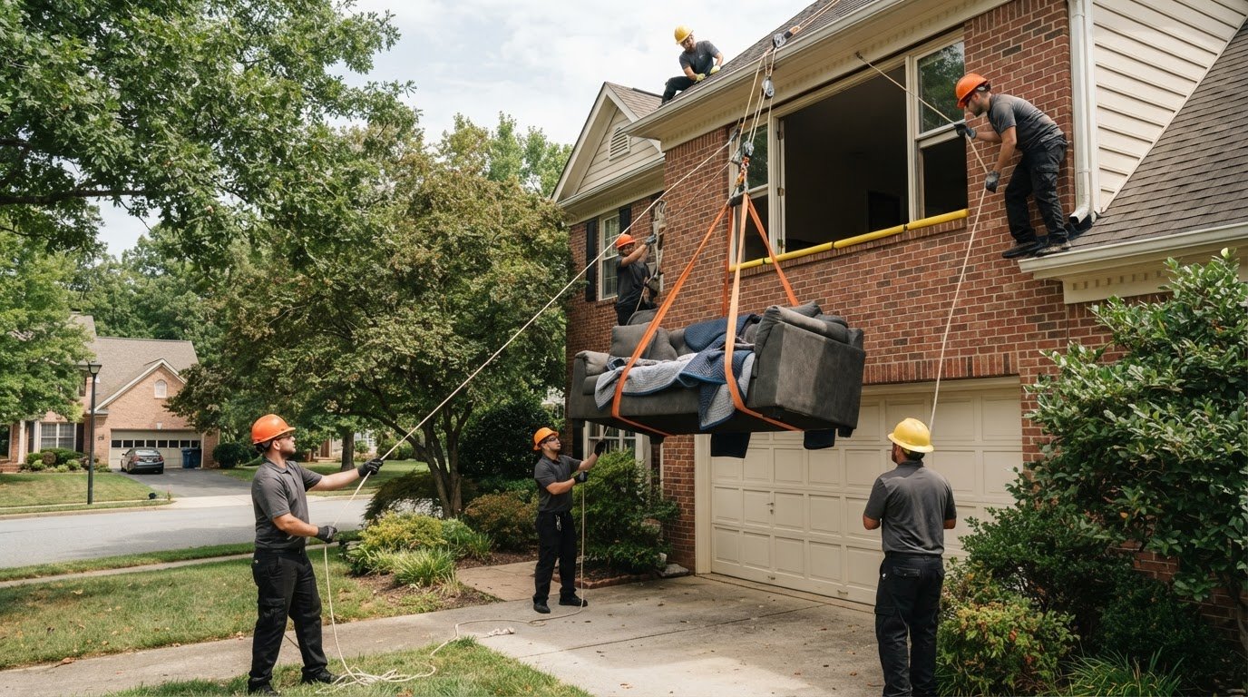 Fairfax Station Sofa Hoisting Company: Get Your Sofa Through Tight Spaces
