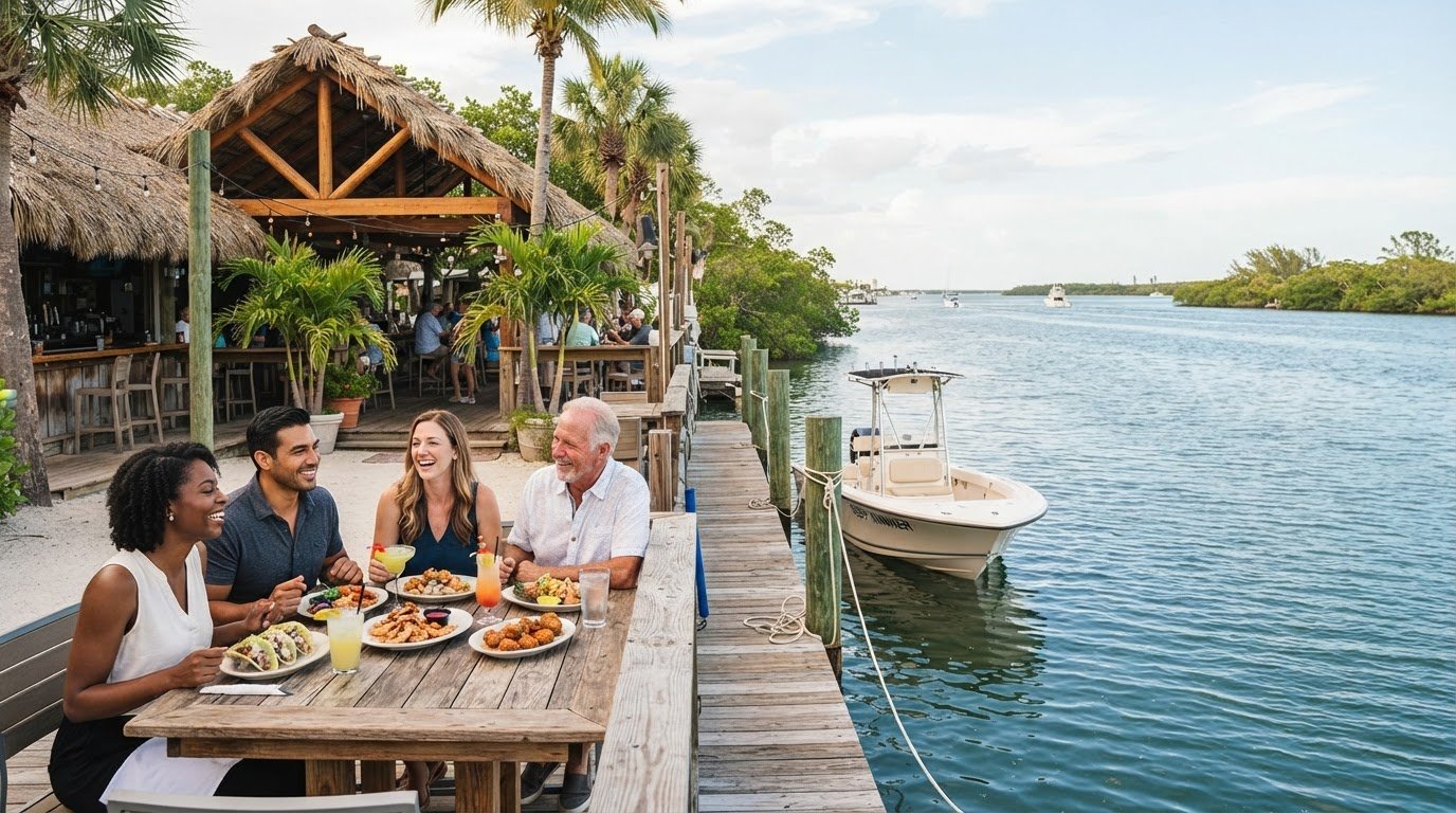 Find a Palm Bay Restaurant with Boat Docking