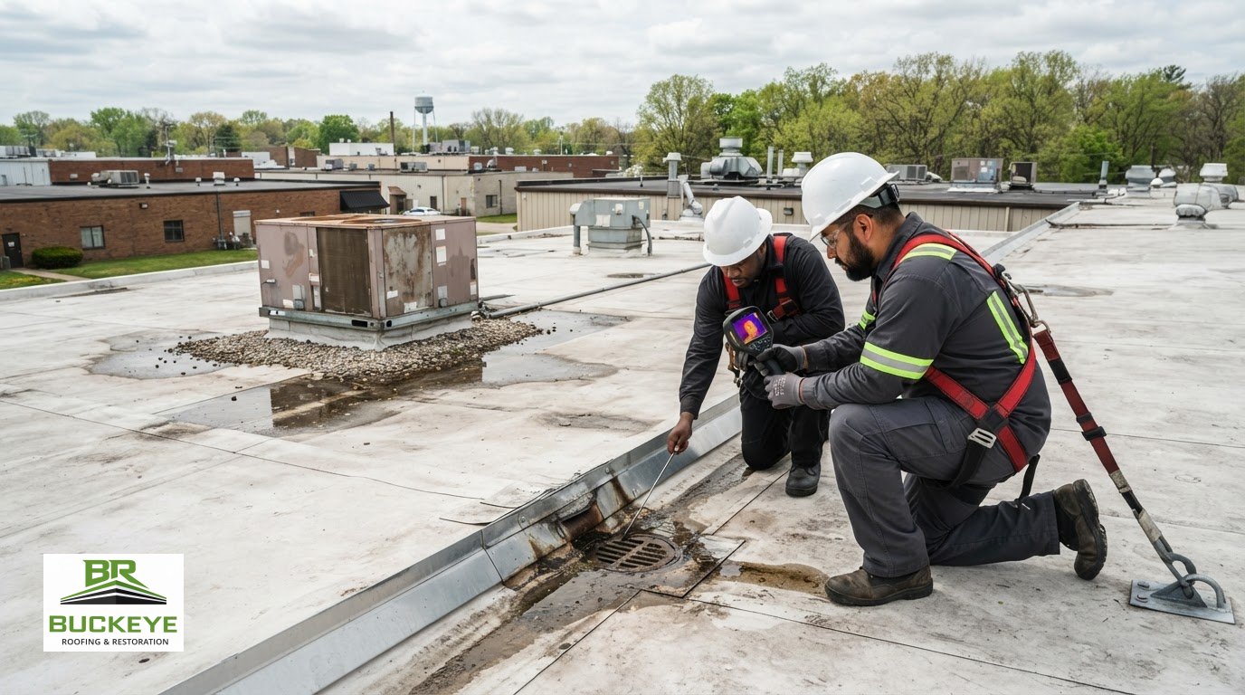 Flat Roof Leak Detection in Elkhart, Indiana