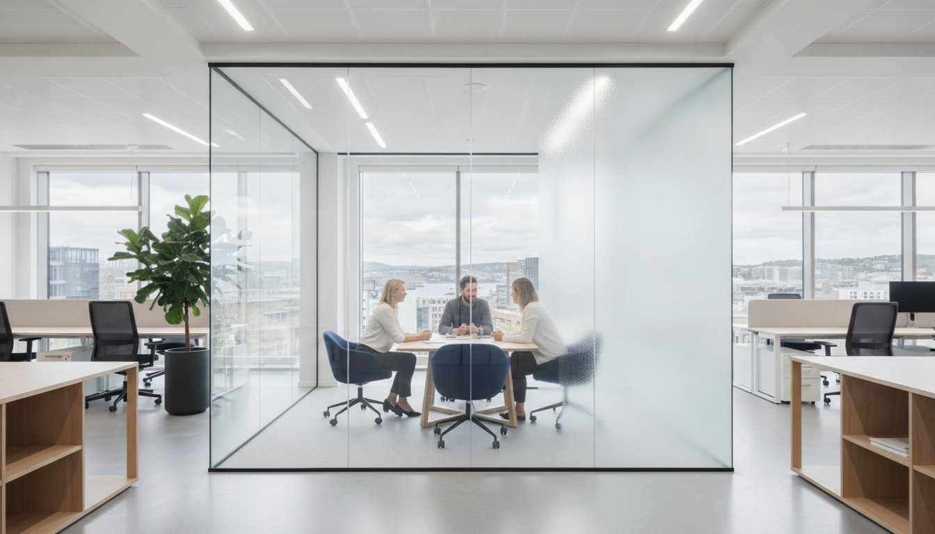 Fleksibel innsynsskjerming for kontor: Fra glassbur til privat sone