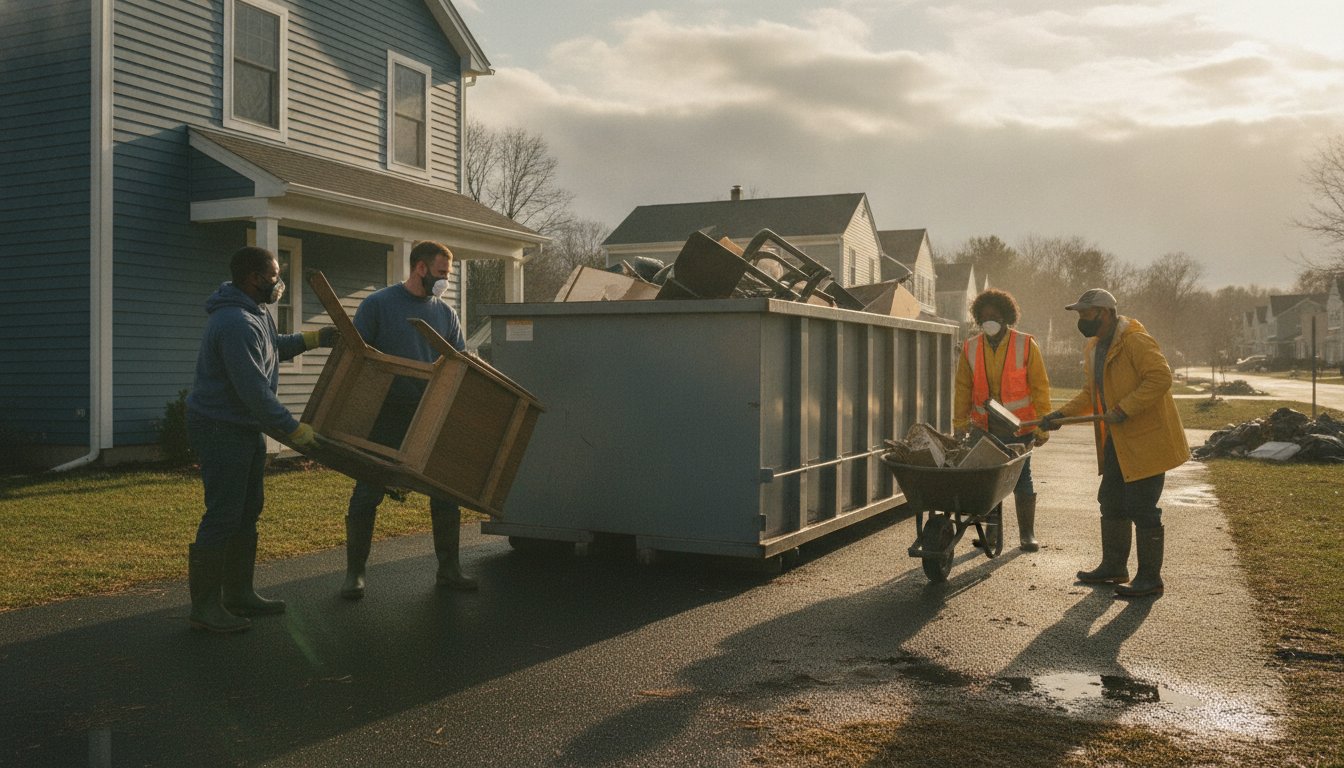 Flood Damage Cleanup Container Checklist: Managing Debris Removal and Disposal