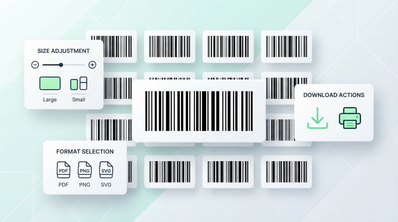 Free Barcode Generator for Images, Sizes and Bulk Codes