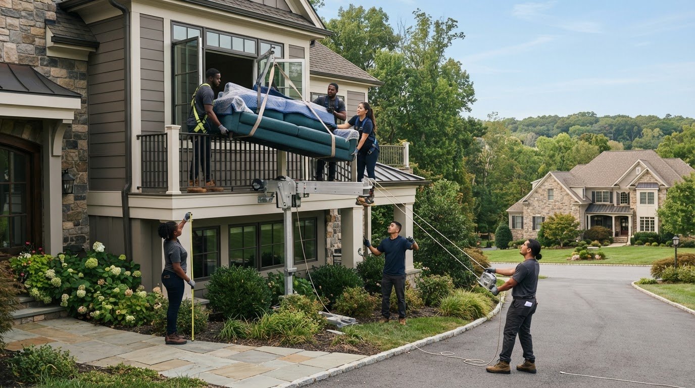 Furniture Hoisting Cost in Aldie, VA: 2026 Pricing Guide