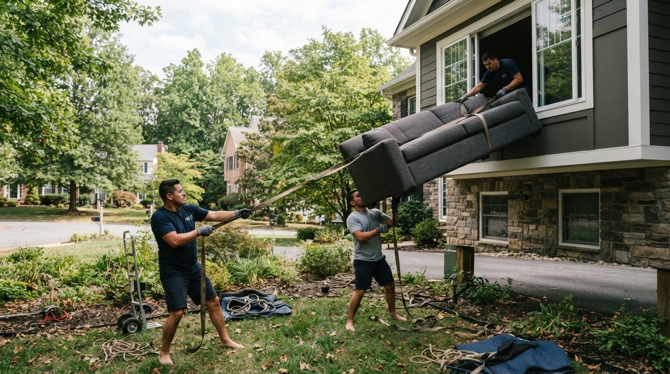 Furniture Hoisting in Fairfax Station for Windows, Roofs, and Balconies