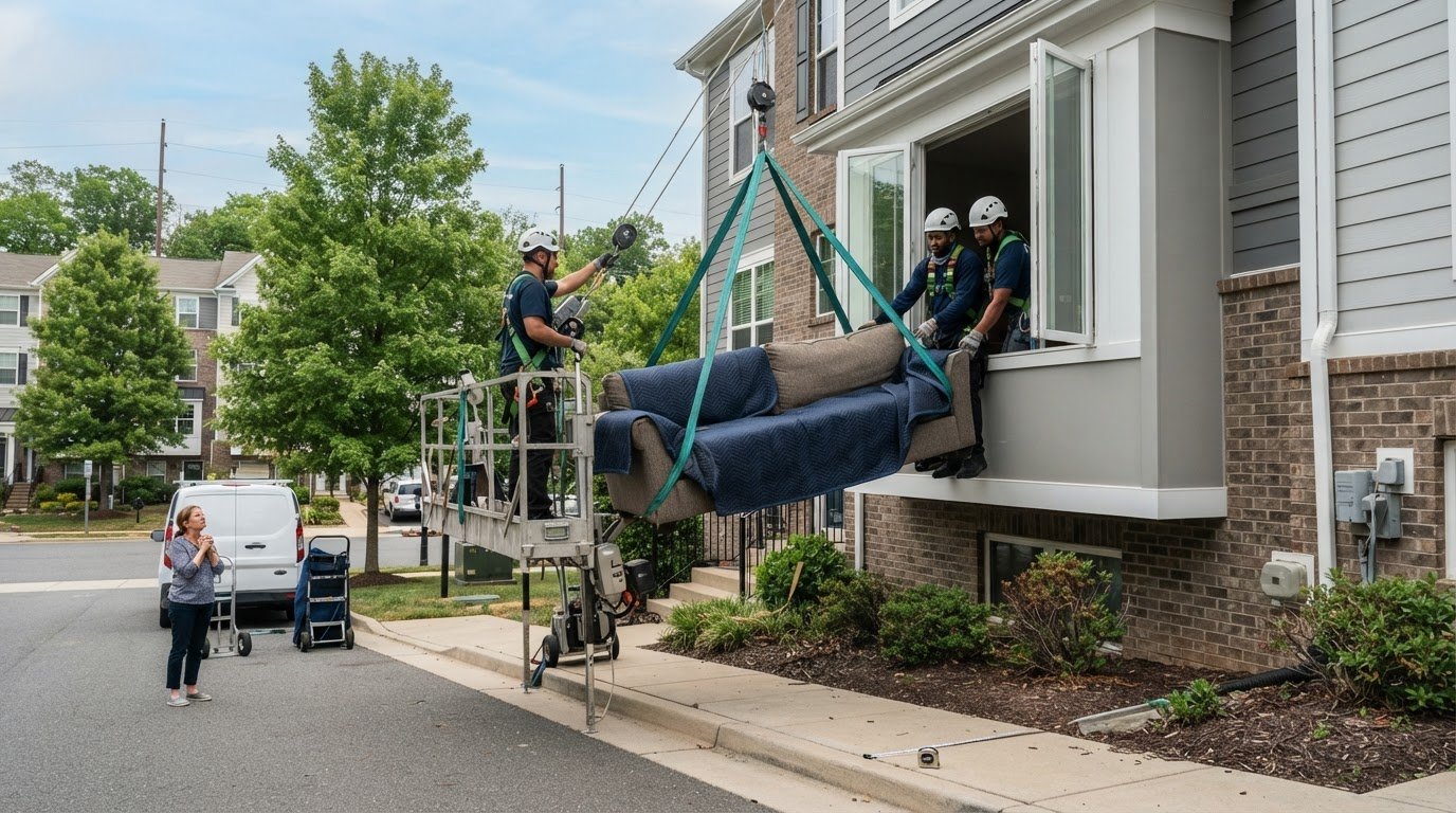 Furniture Hoisting Through a Window Cost in Woodbridge: What Shapes Your Quote
