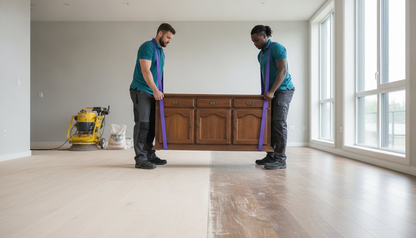 Furniture Movers for Hardwood Sanding in Ashburn