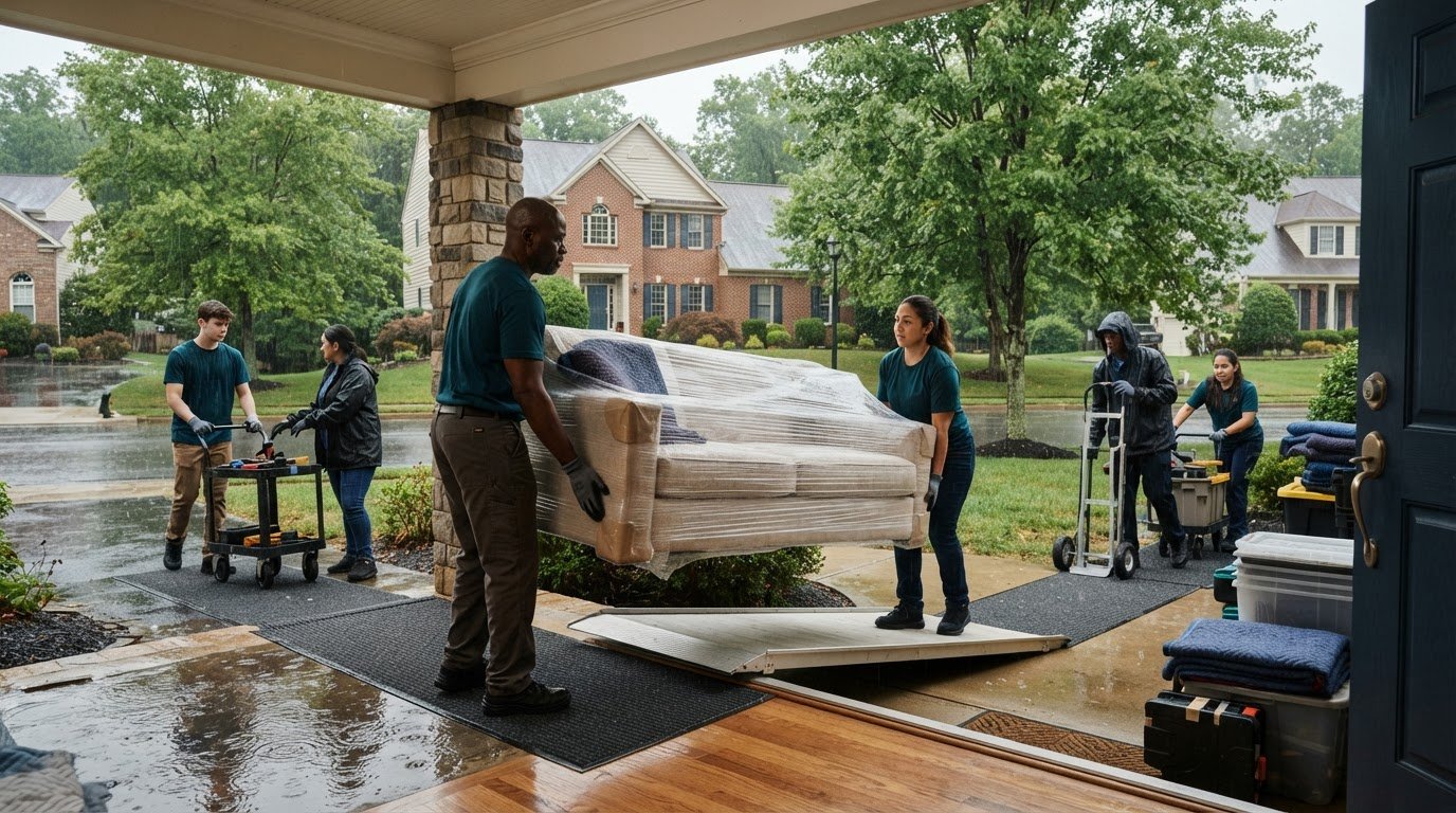 Furniture Protection for Moving in Rain in Vienna, VA