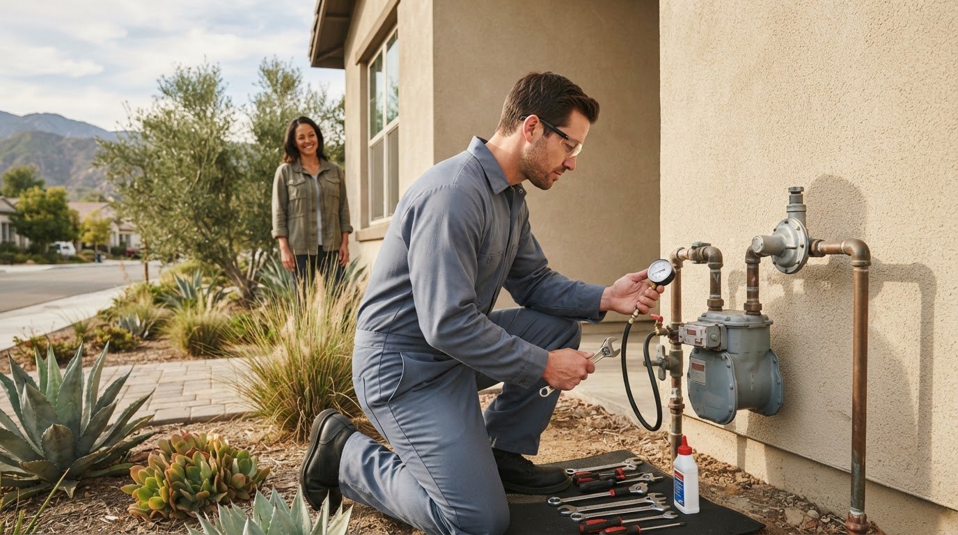 Gas Line Pressure Test in Yucaipa: What Homeowners Should Expect