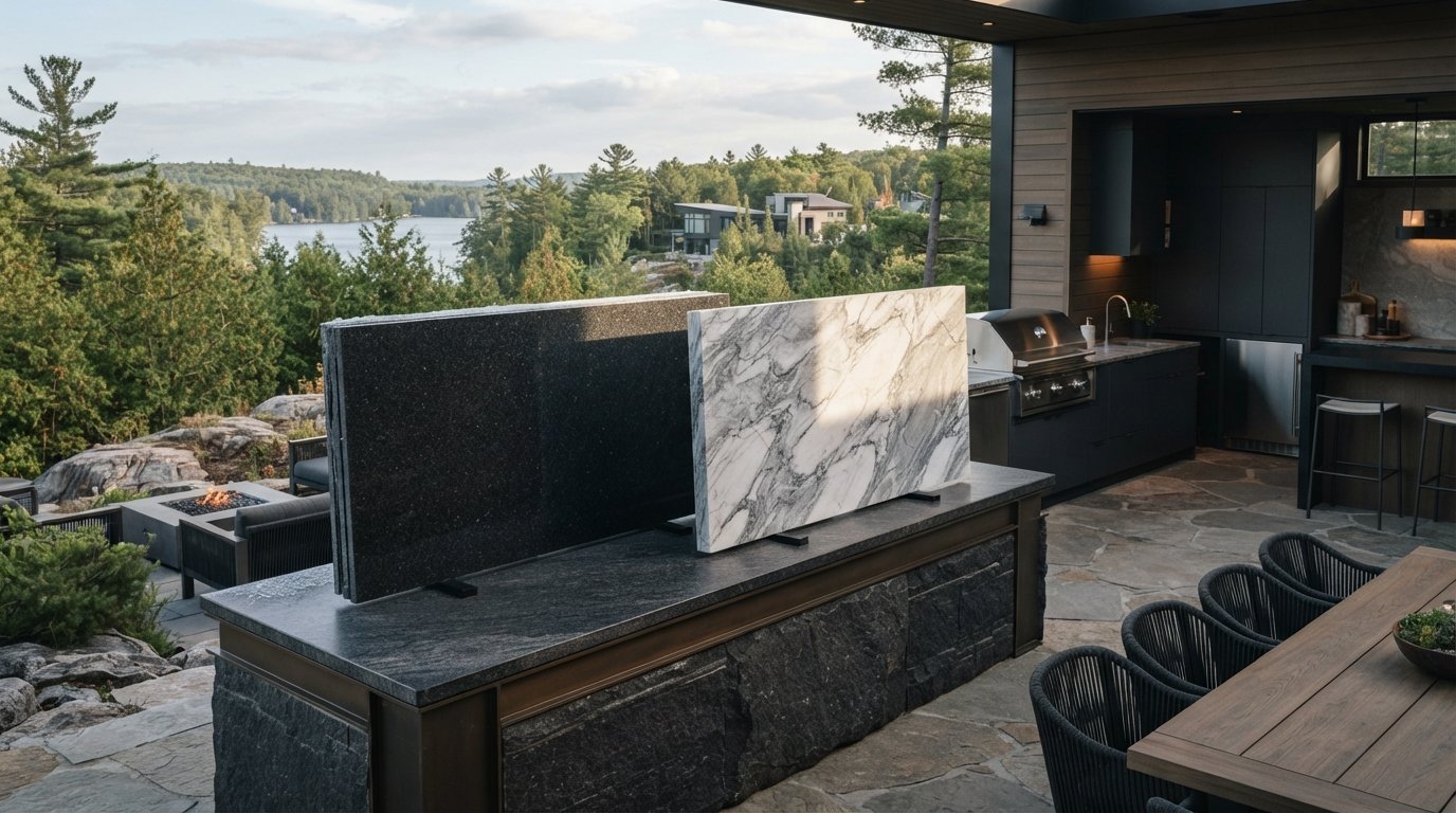 Granite vs. Quartzite for Outdoor Use: The Architect's Guide