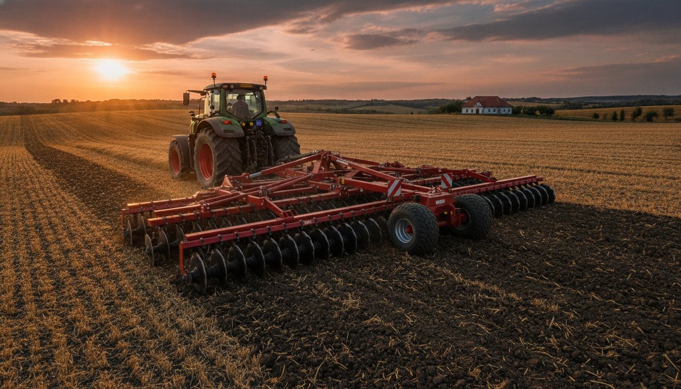 Grapă cu discuri Agro-Tom: Ghid de performanță și eficiență pentru fermieri