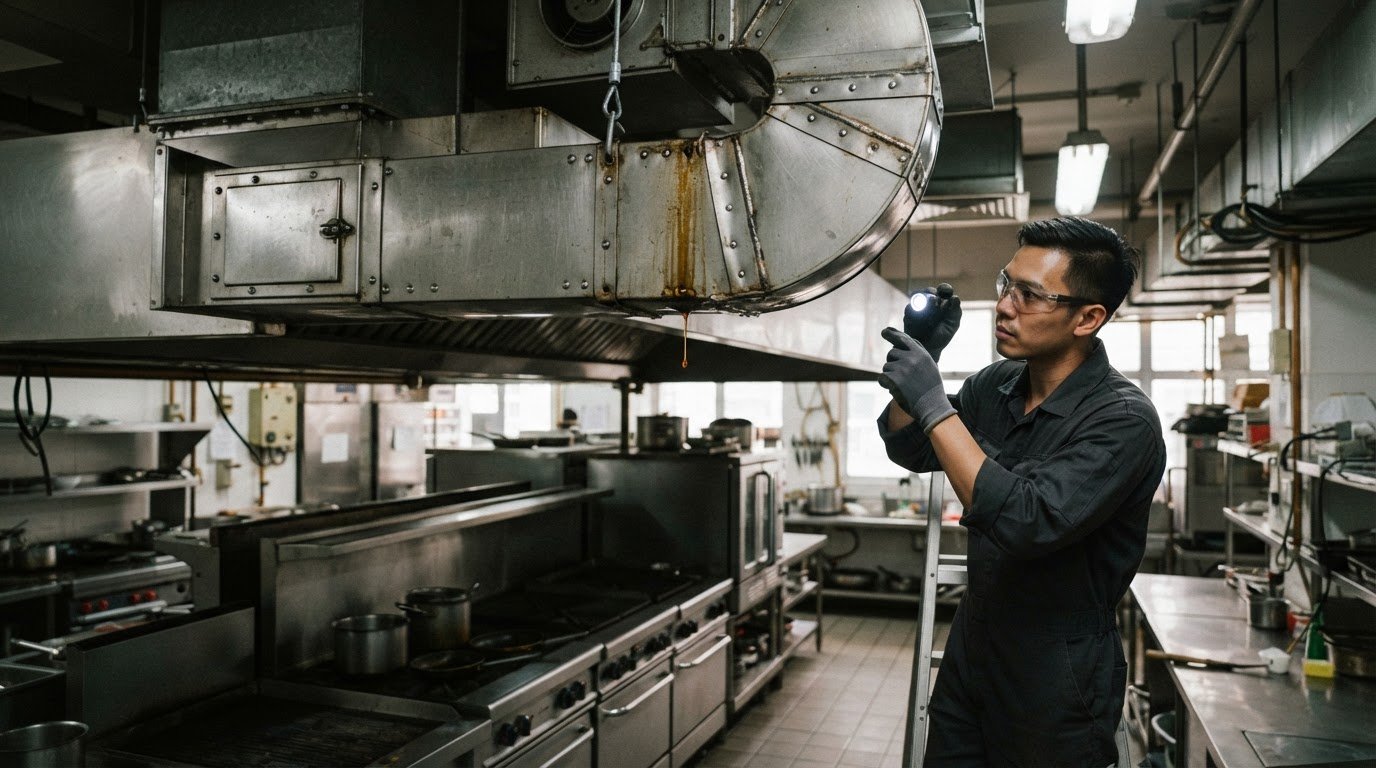 Grease Dripping from Kitchen Exhaust Duct: Causes and Fixes