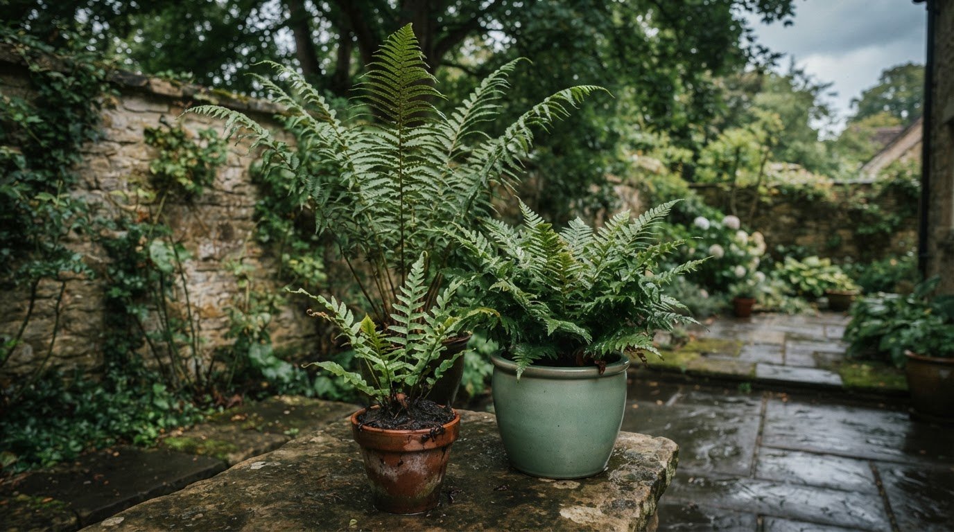 Hardy Fern Heights and Pot Sizes for UK Garden Growing
