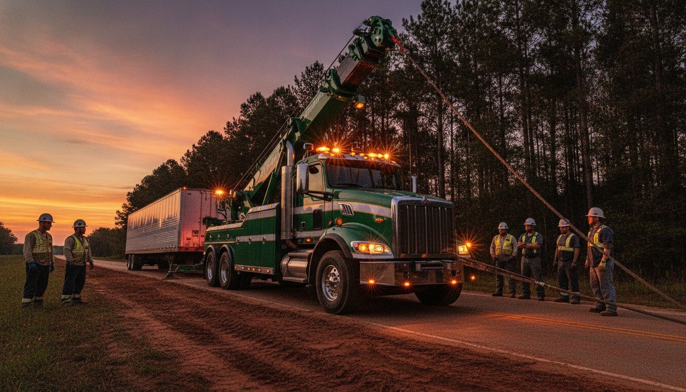 Heavy Duty Winch Out in Liberty County: Immediate Response for Commercial Rigs