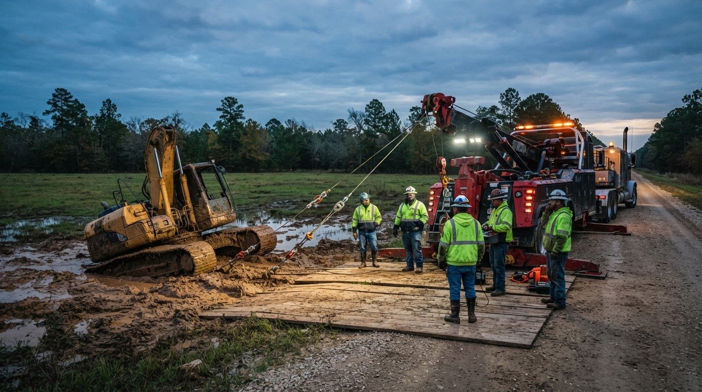 Heavy Equipment Mud Recovery in Liberty County