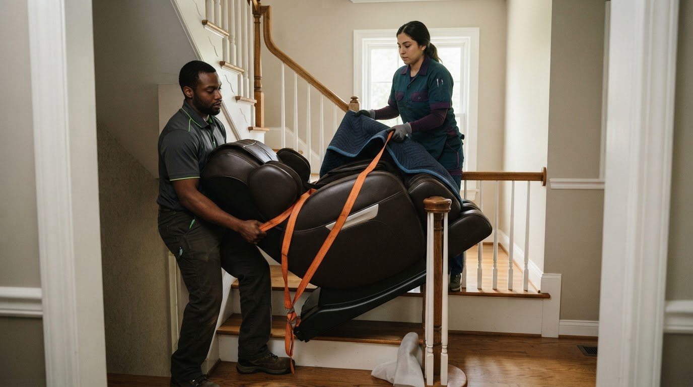 Heavy Massage Chair Moving Upstairs in Vienna Homes