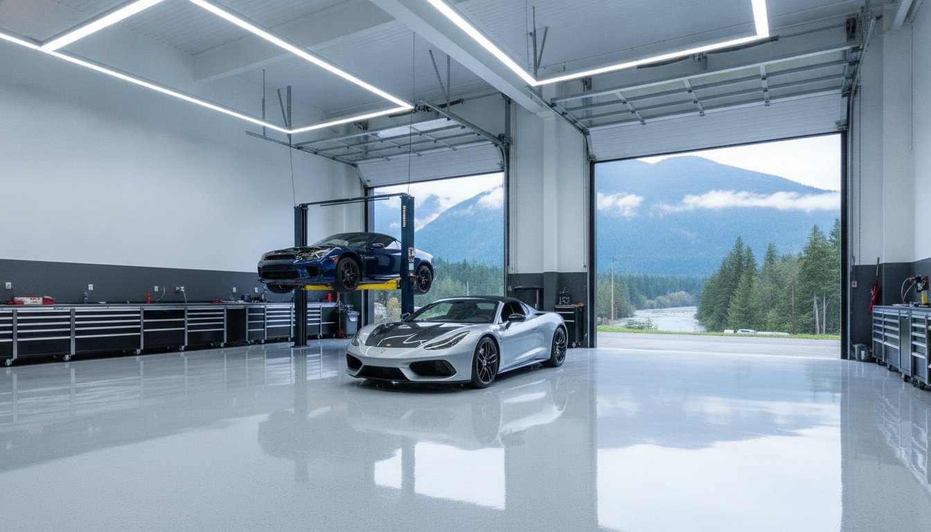 High-Performance Automotive Shop Floor Coating in the Fraser Valley