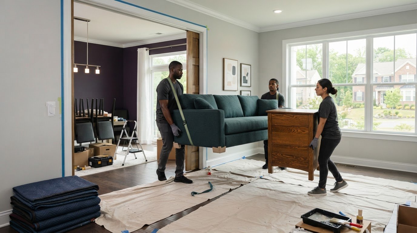 Hire Movers to Clear a Room for Painting in South Riding, VA