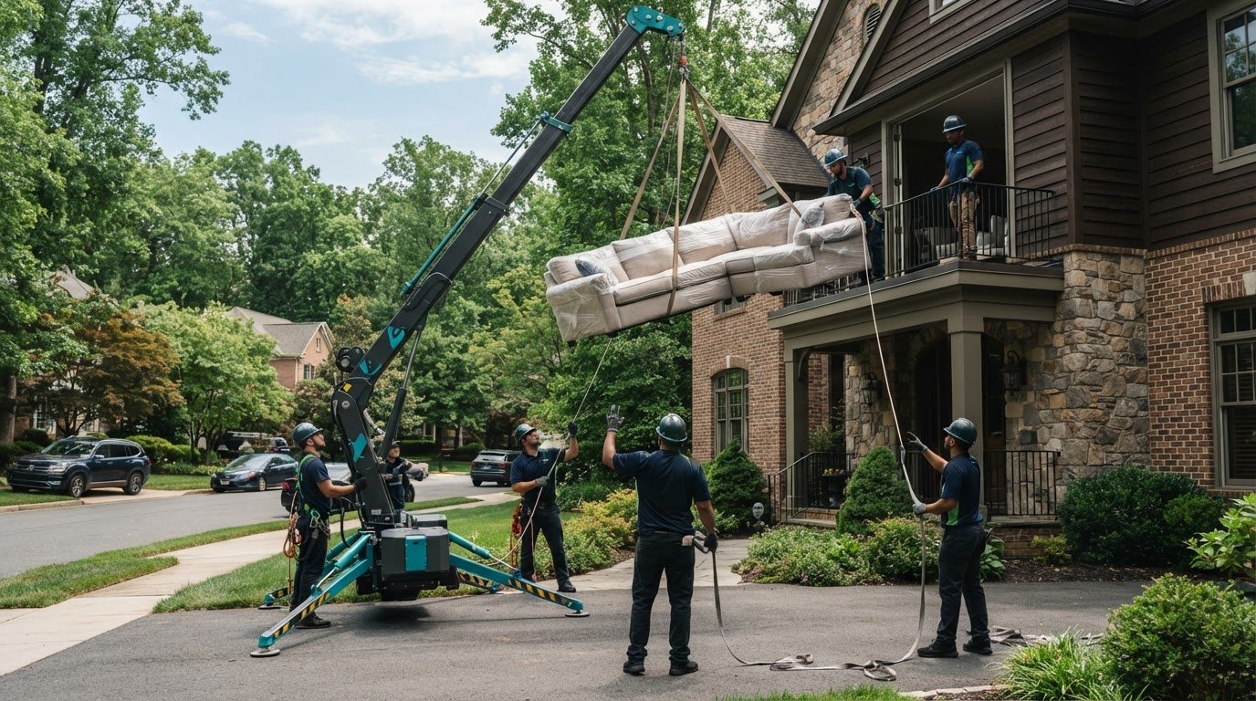 Hoisting a Sectional Sofa in McLean, VA: A Safe, Simple Plan