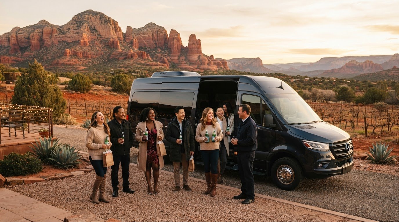 Holiday Party Shuttle Sedona: A 2026 Group Transportation Guide