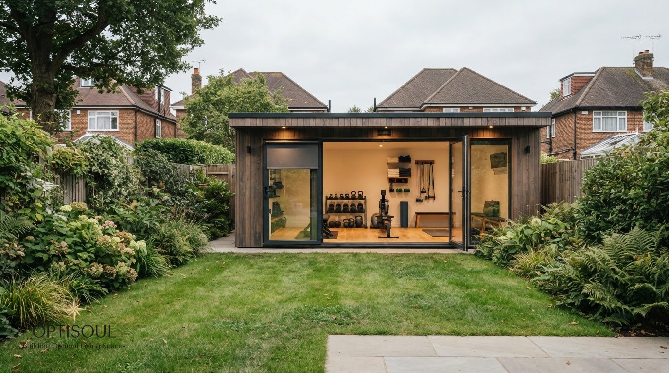Home Gym Outbuilding in Richmond: Plan Space and Comfort