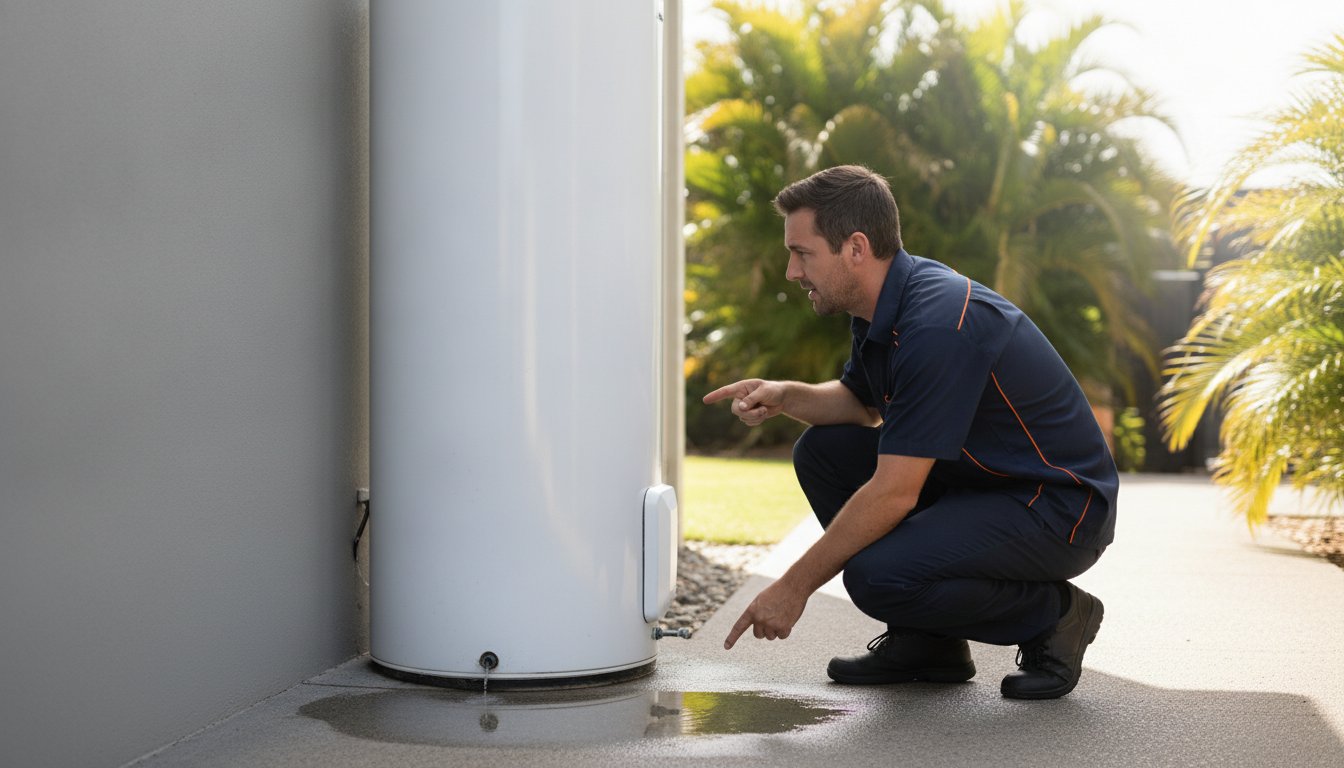 Hot Water System Leaking from Bottom? A Plumber’s Guide to Diagnosis and Repairs