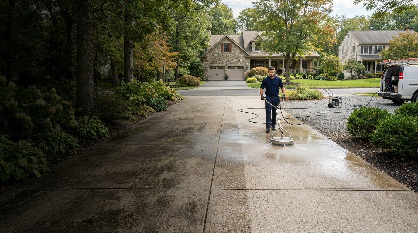 How Much to Pressure Wash a Driveway in PA? What Shapes Your Estimate
