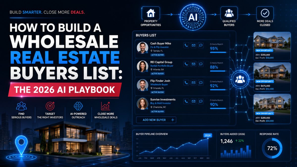 How to Build a Wholesale Real Estate Buyers List: The 2026 AI Playbook