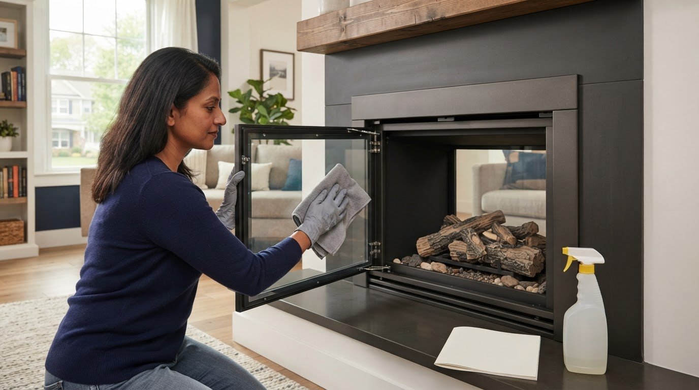 How to Clean Gas Fireplace Glass Safely: A Step-by-Step Guide