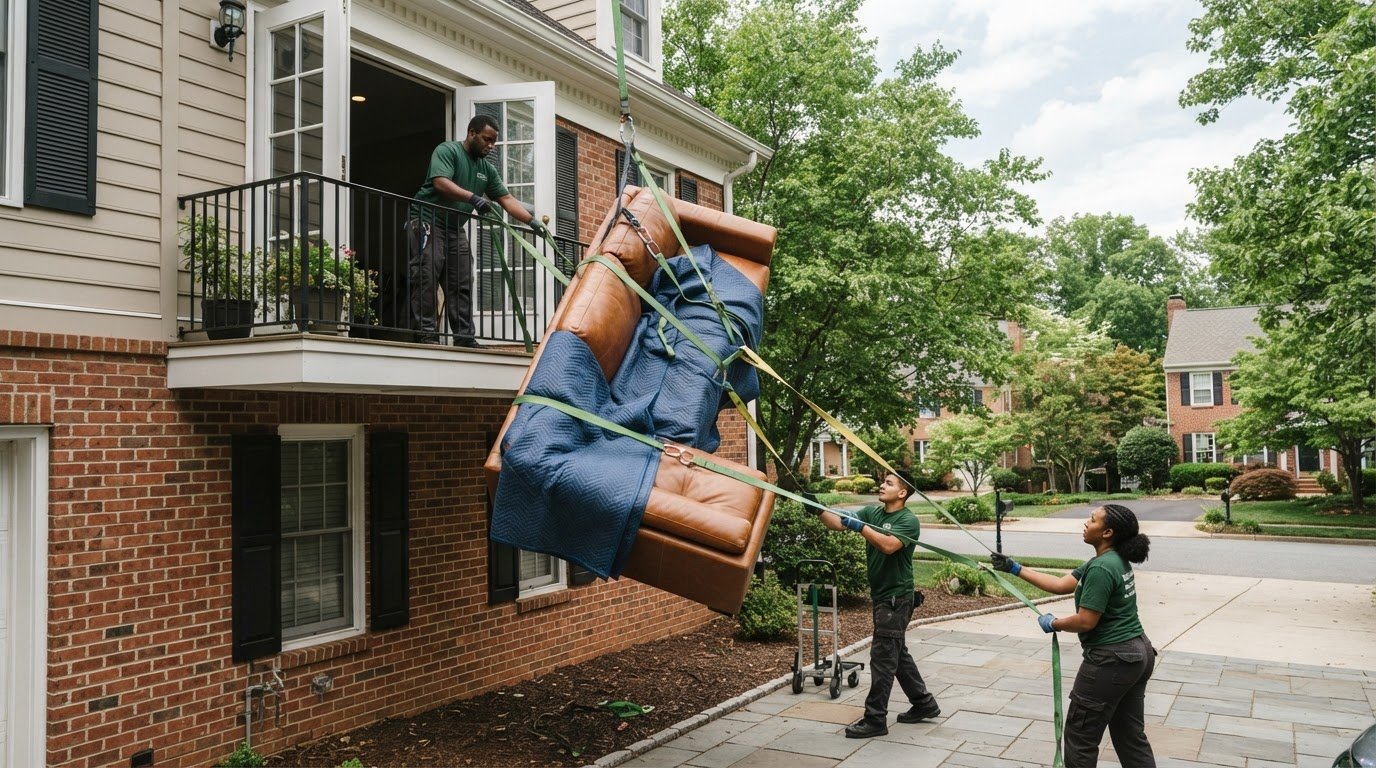 How to Hoist an L-Shaped Leather Couch Through Second-Story French Doors in Vienna