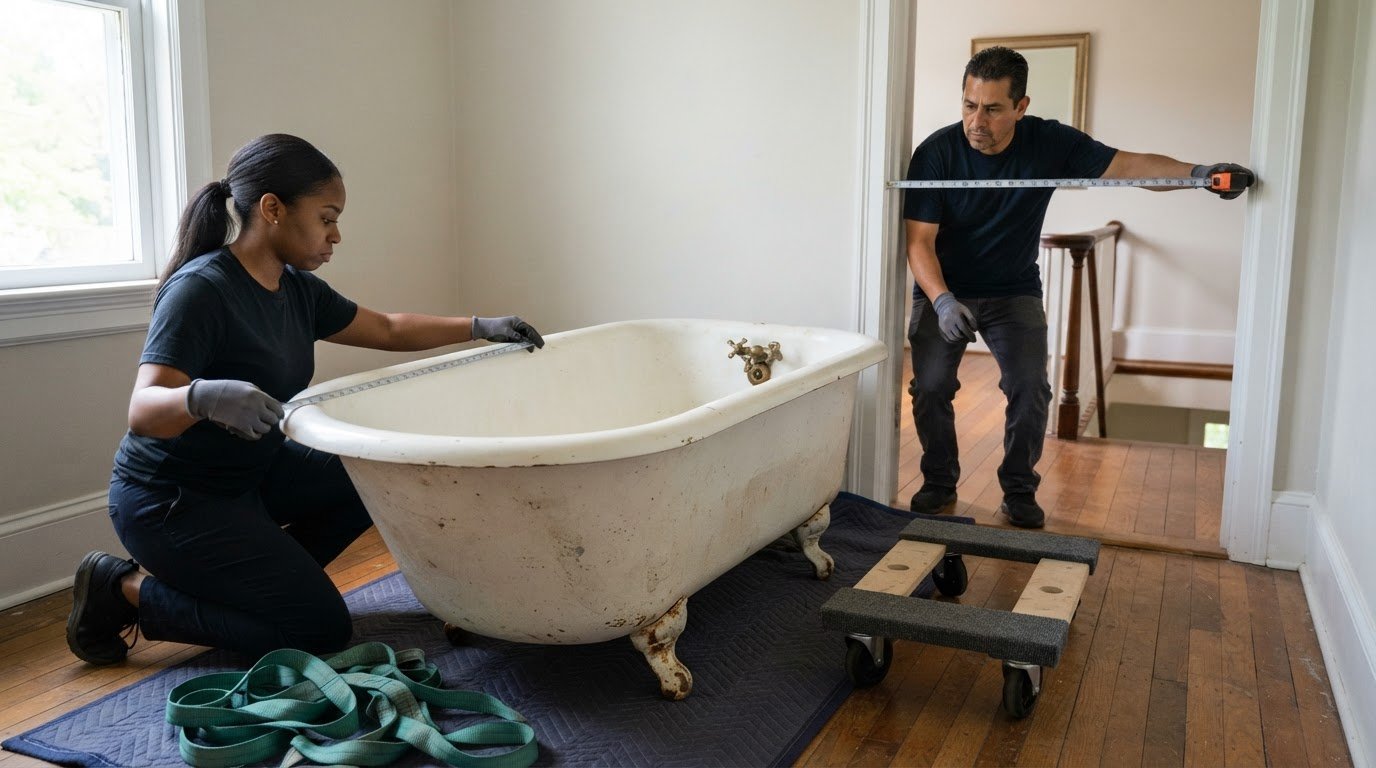 How to Measure a Cast Iron Clawfoot Tub and Move It Safely