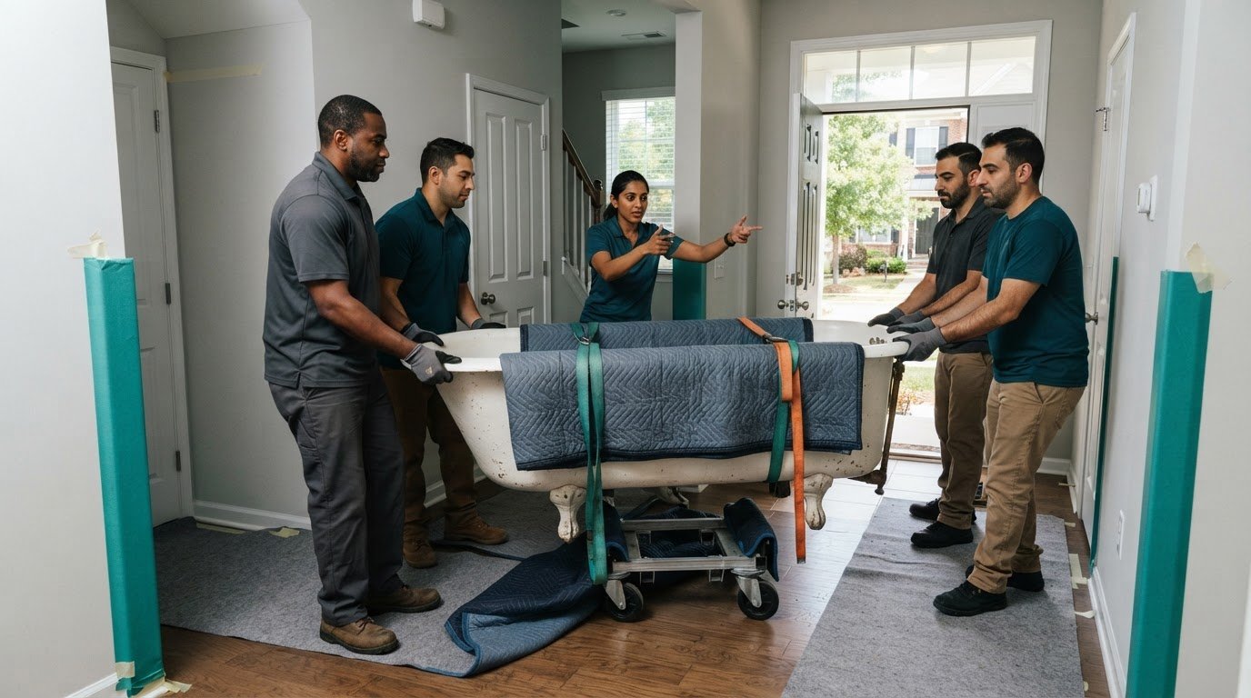 How to Move a Cast Iron Bathtub in Ashburn: A Safety-First Guide