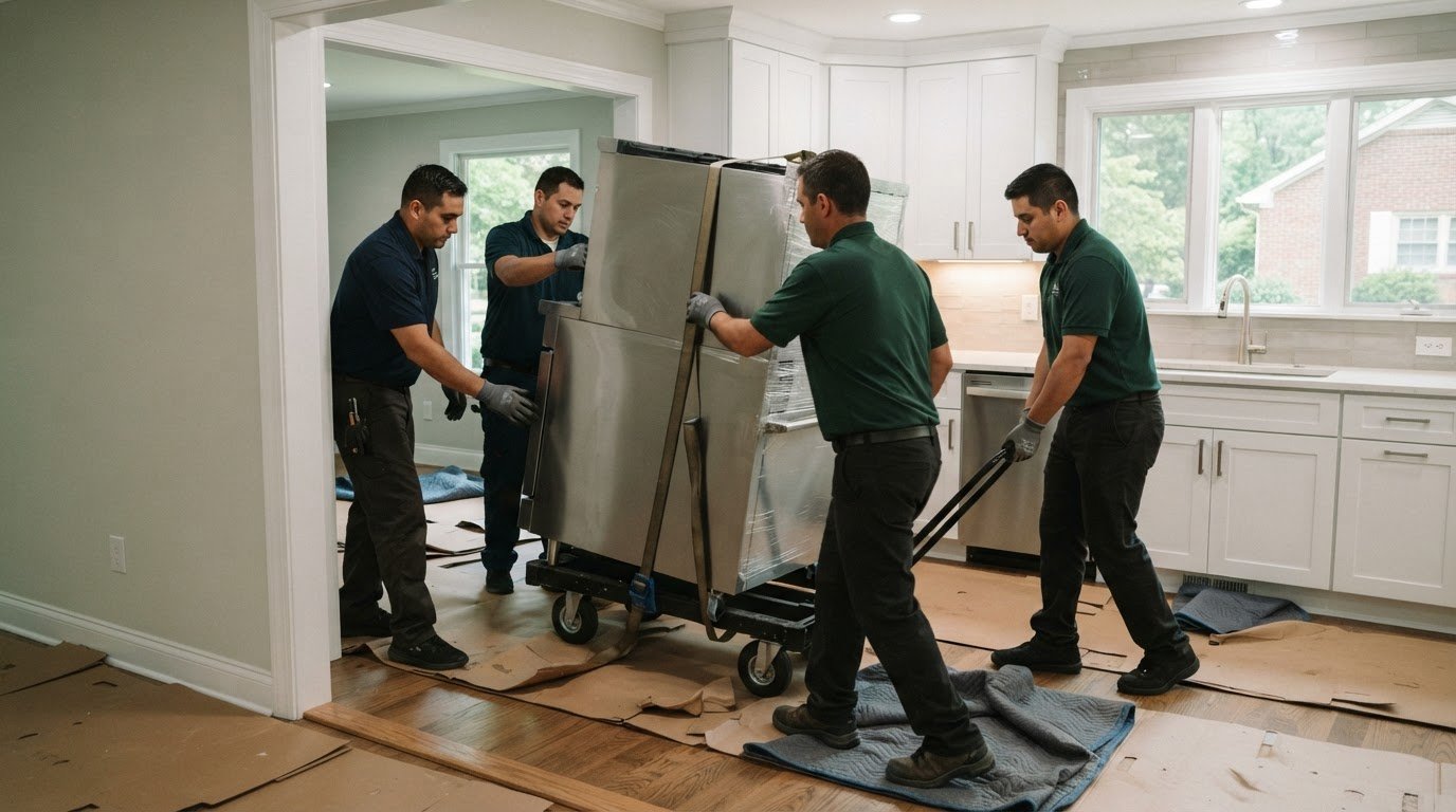 How to Move a Heavy Commercial Range While Protecting Floors