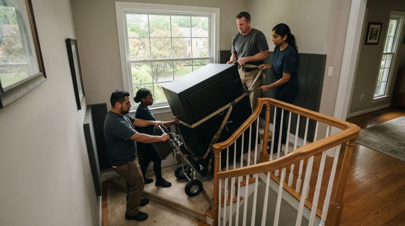 How to Move a Heavy Fireproof Safe Upstairs in Clifton
