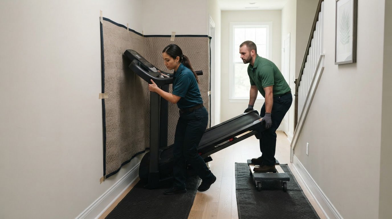 How to Move a Heavy Treadmill Through a Narrow Hallway Turn