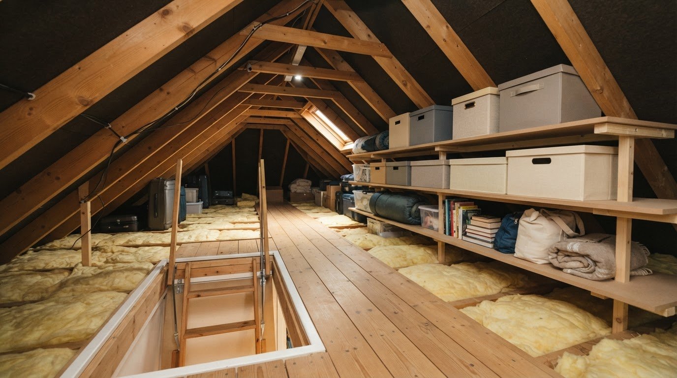 How to plan loft shelving for storage in tight spaces