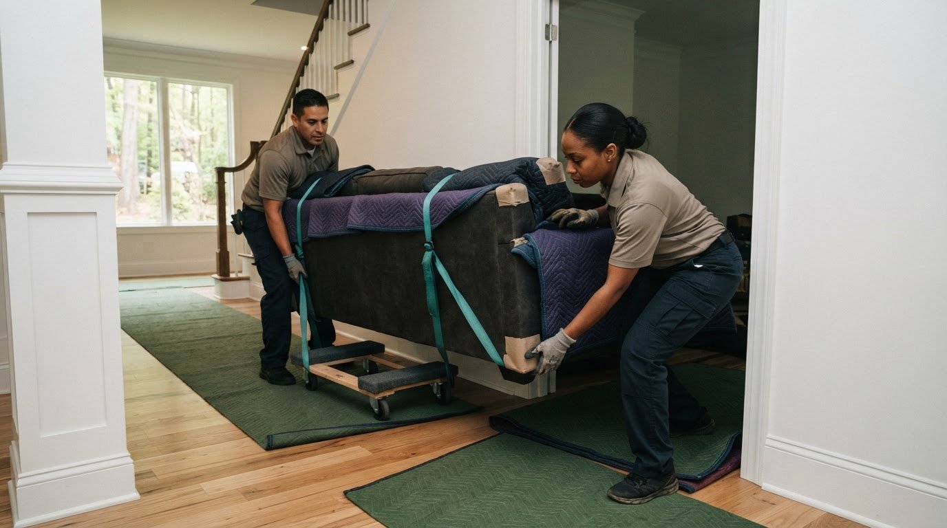 How to Protect Wood Floors When Moving Heavy Items in Reston