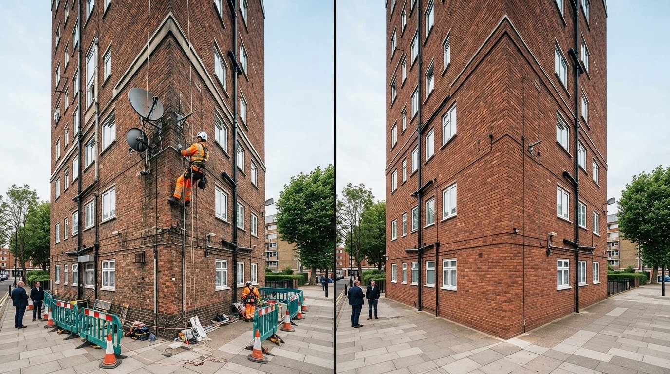 How to Remove a Dish from a High-Rise Building Safely
