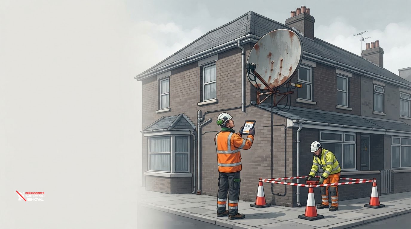 How to Remove a Very Large Old Satellite Dish Safely