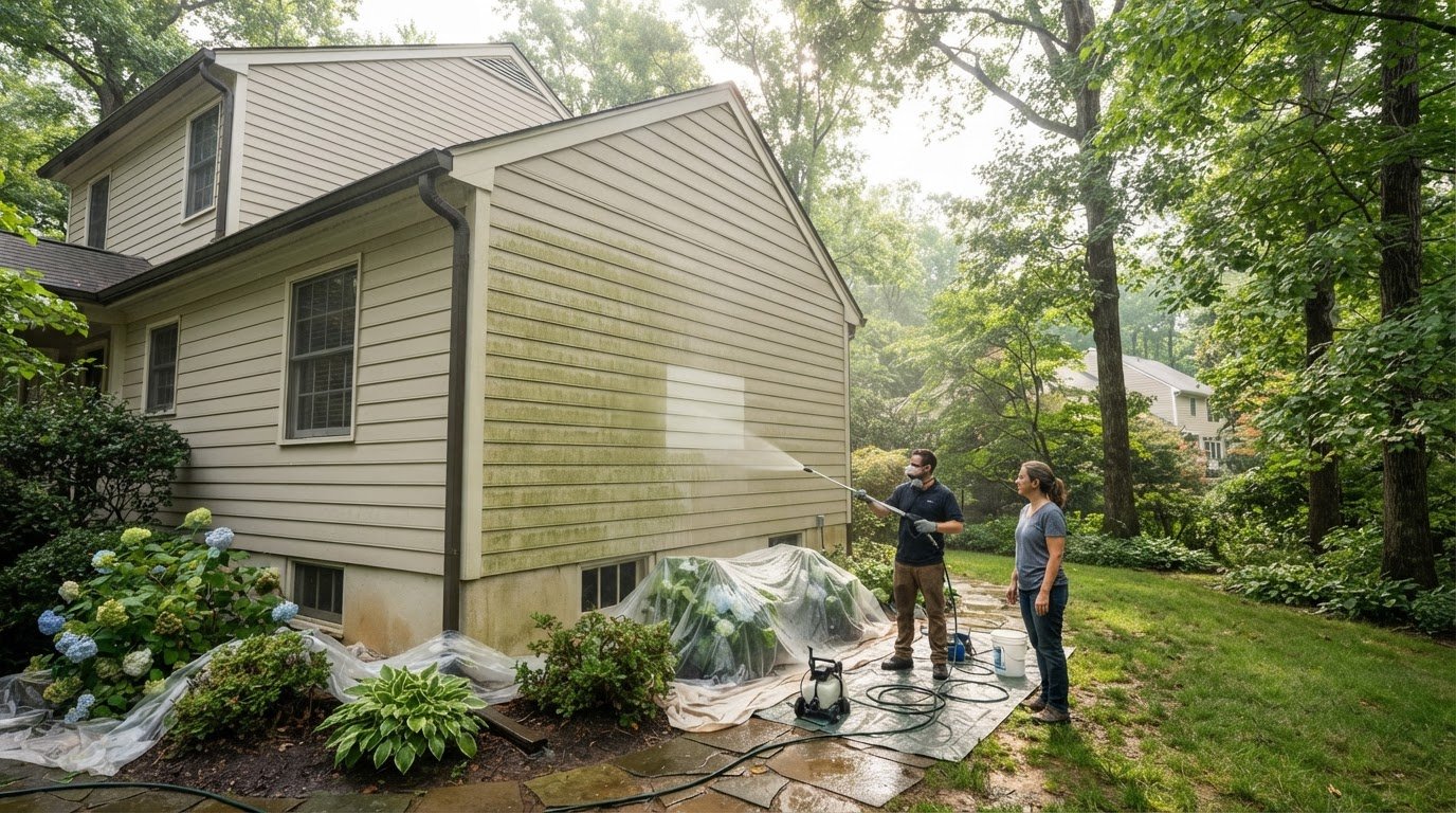 How to Remove Mildew From House Siding Safely